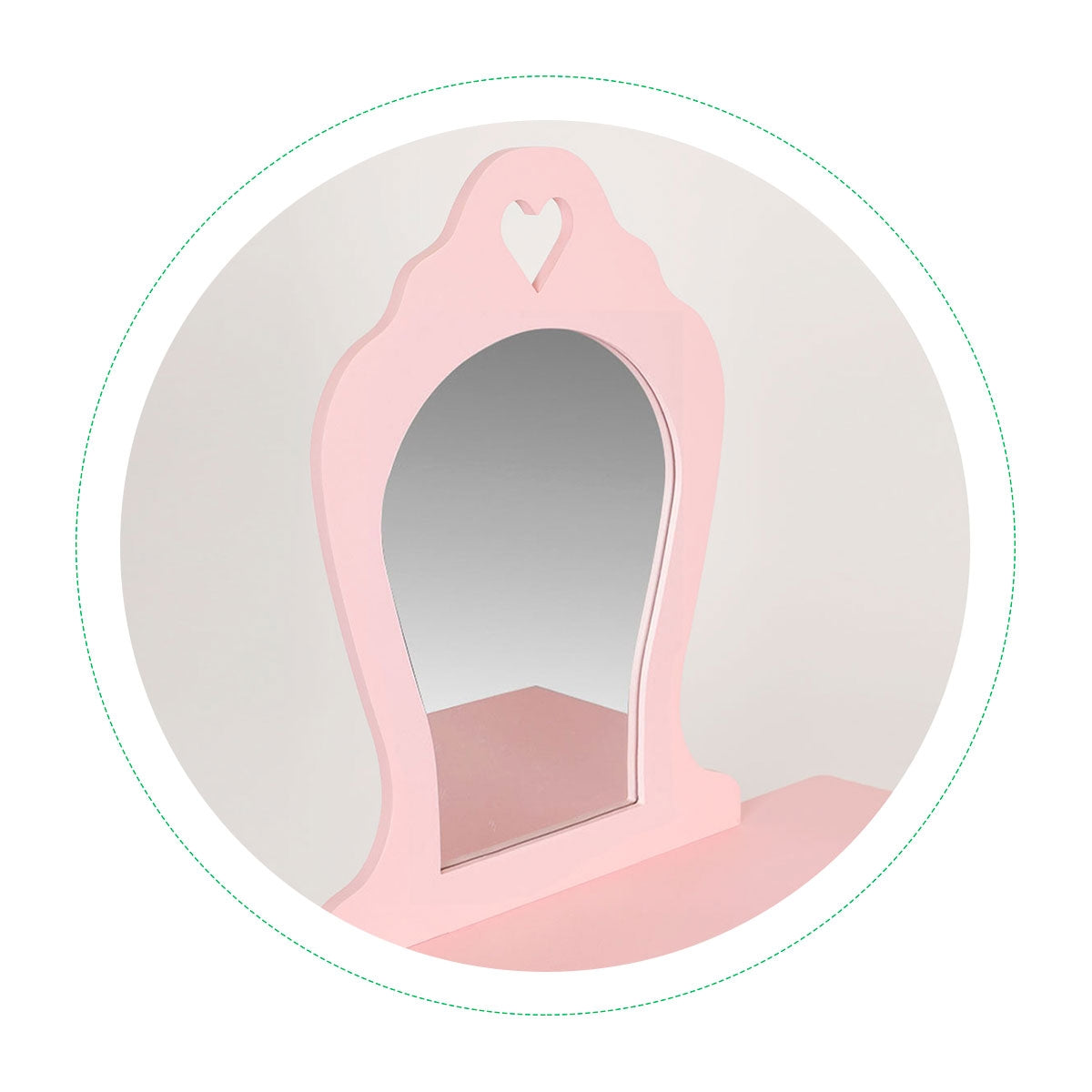 Large children's dressing table with a mirror for a girl