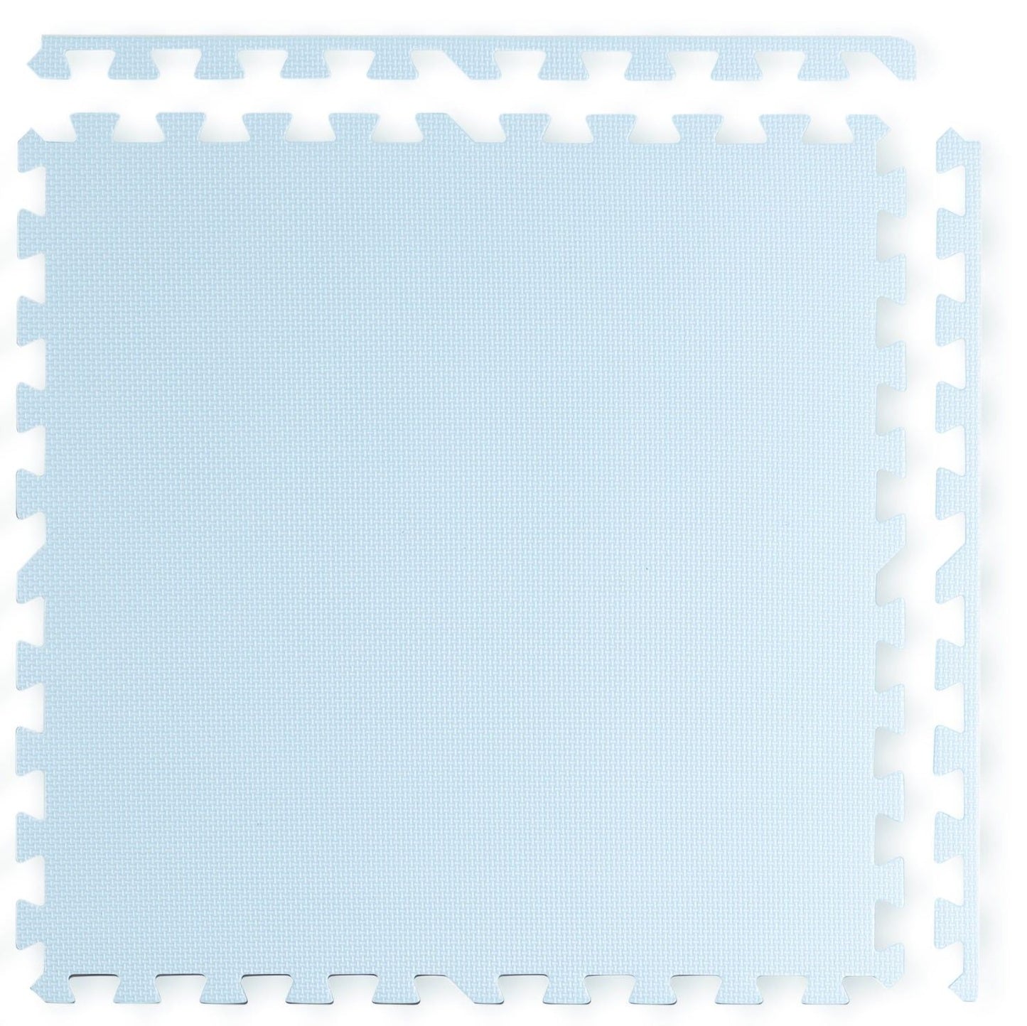 Large educational foam mat with puzzle Ricokids blue-white