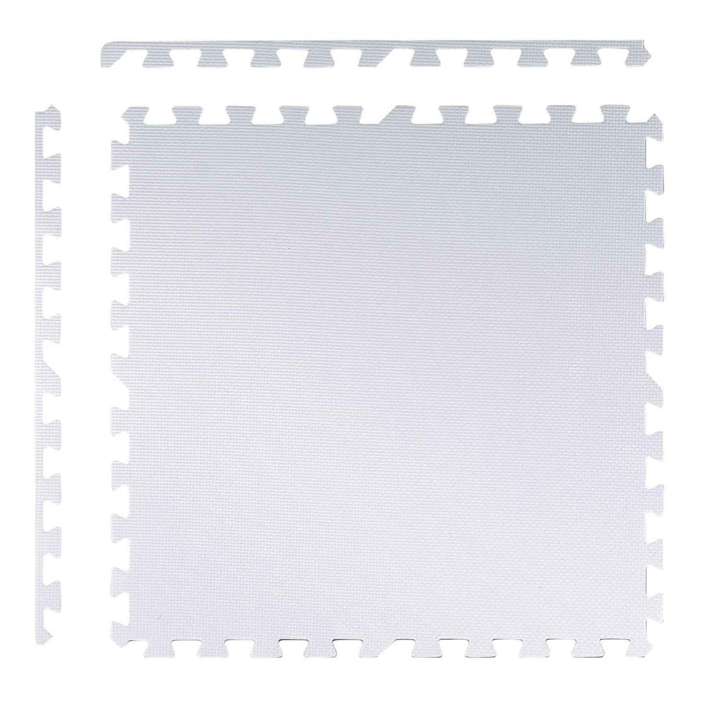 Large educational foam mat with puzzles from Ricokids, peach white and white