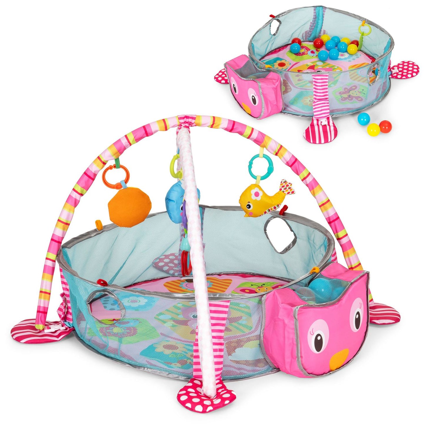 Large educational mat 3in1 playpen 30 balls 0+ ECOTOYS