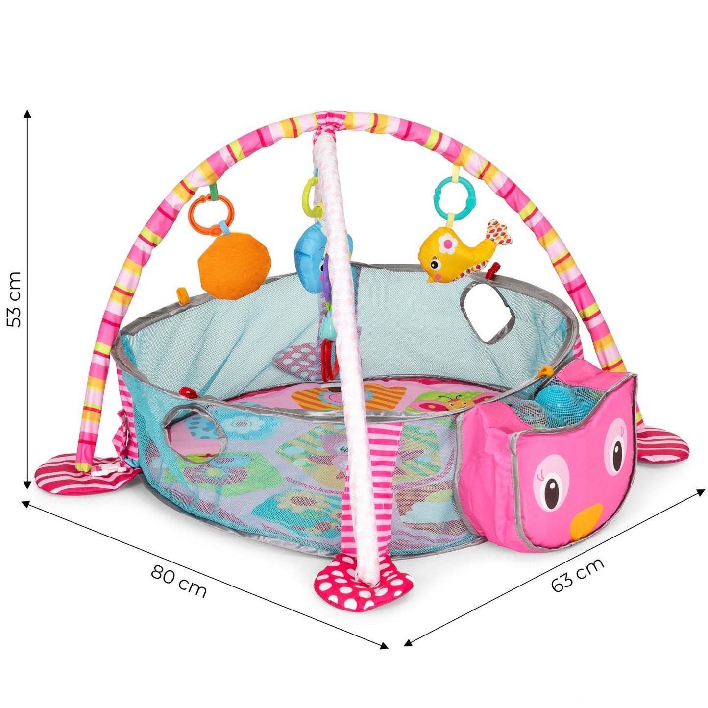Large educational mat 3in1 playpen 30 balls 0+ ECOTOYS