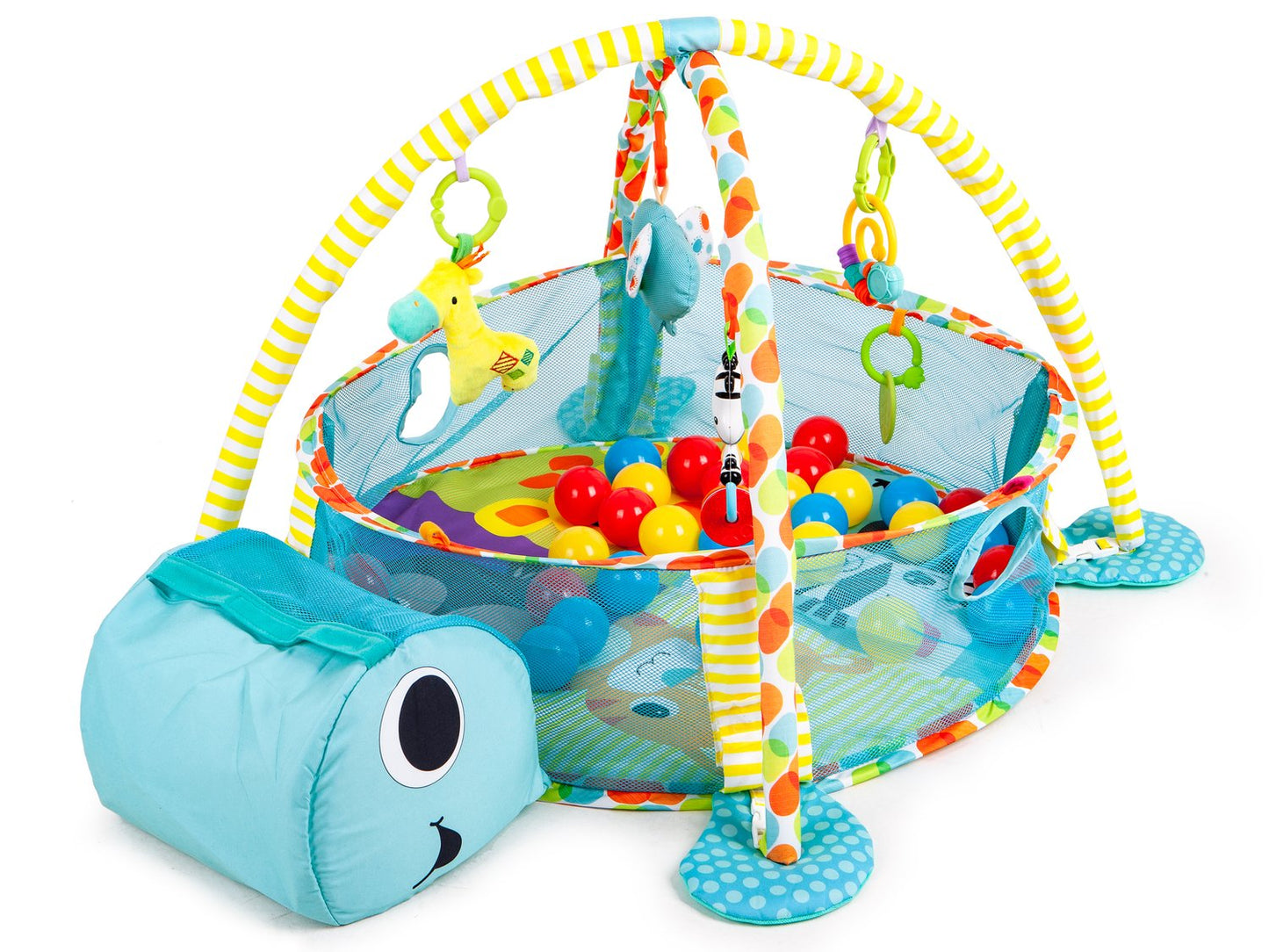 Large educational mat turtle 3in1 playpen with balls 0+