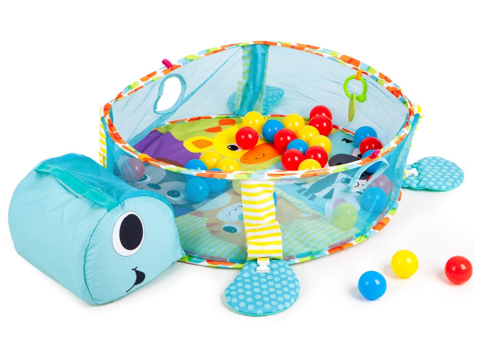 Large educational mat turtle 3in1 playpen with balls 0+