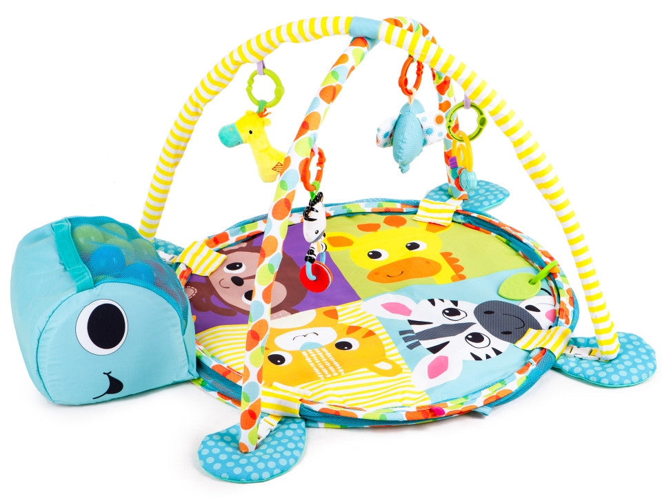 Large educational mat turtle 3in1 playpen with balls 0+
