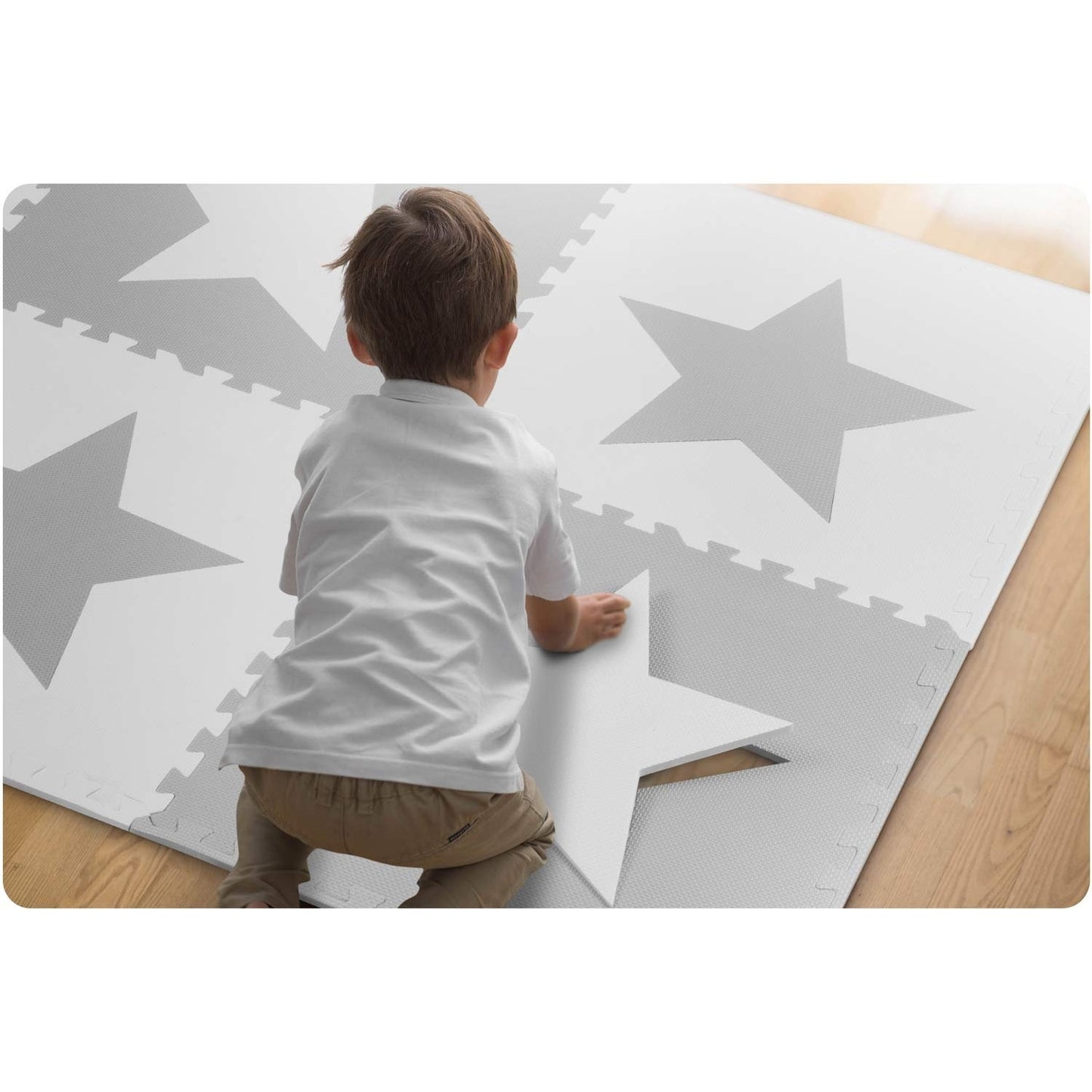 Large foam floor puzzle Chess board 180x180 cm 9 parts - Stars