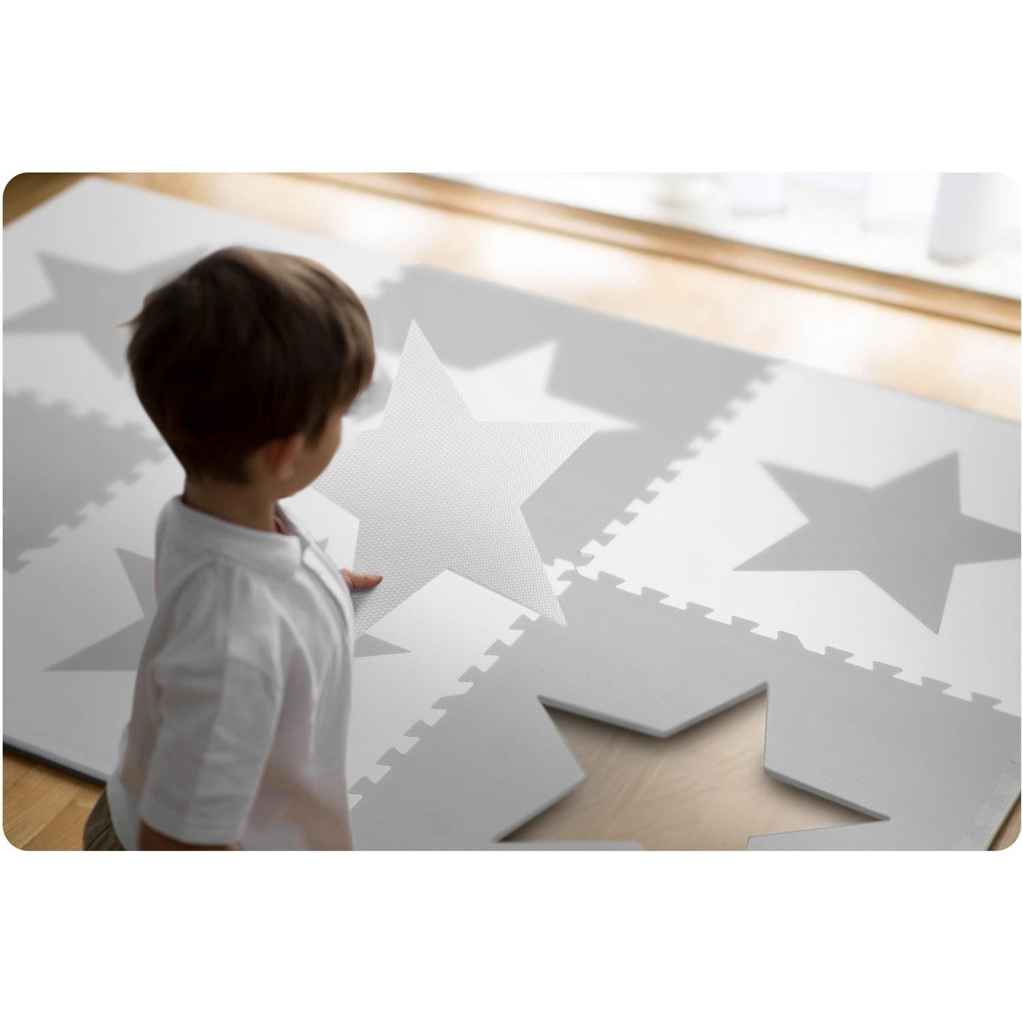 Large foam floor puzzle Chess board 180x180 cm 9 parts - Stars