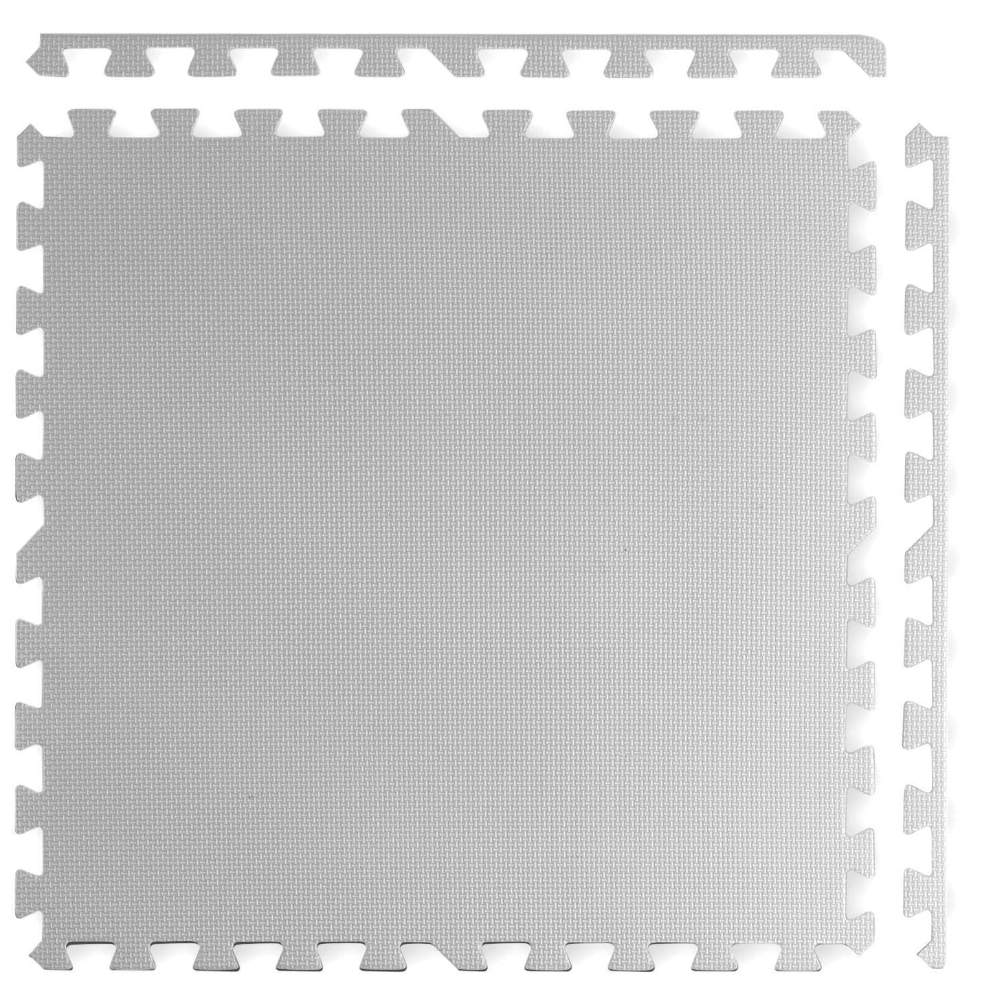 Large foam mat, Ricokids puzzle 60x60cm 4 pcs white and gray