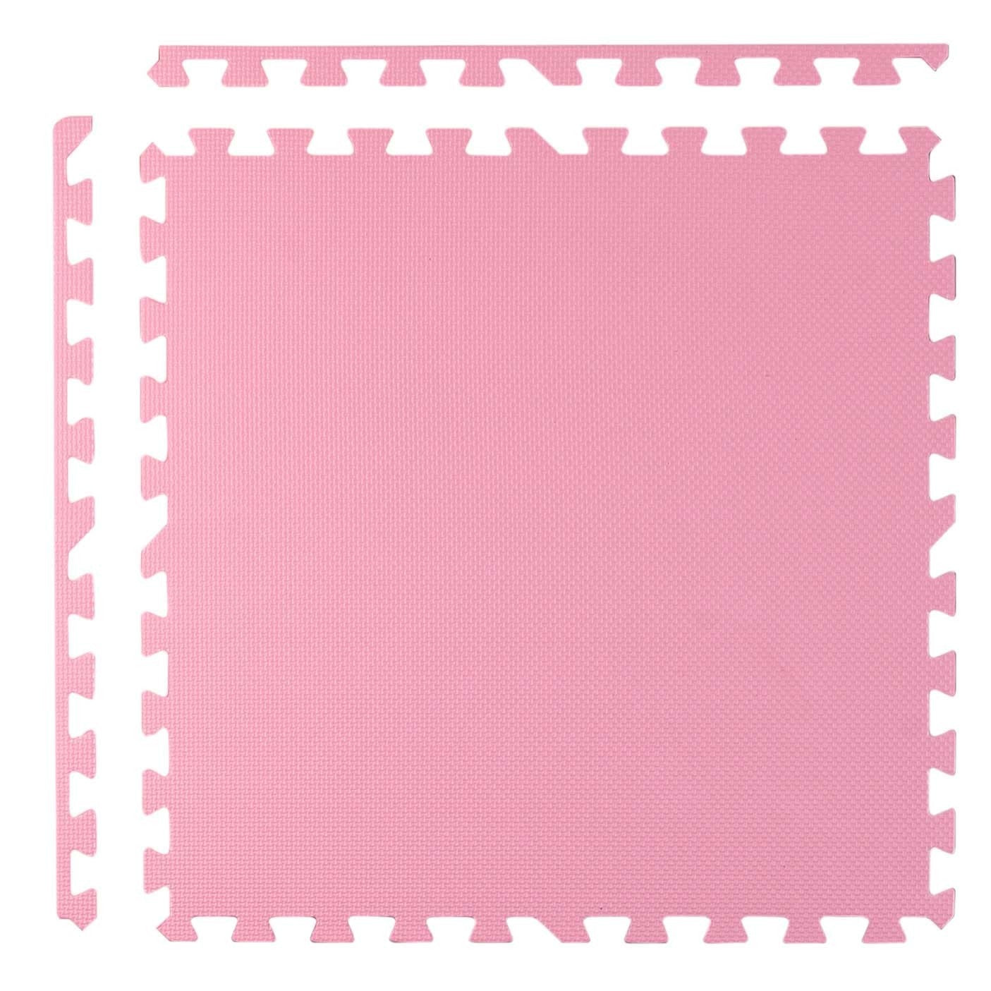 Large foam mat educational puzzle Ricokids pink and white