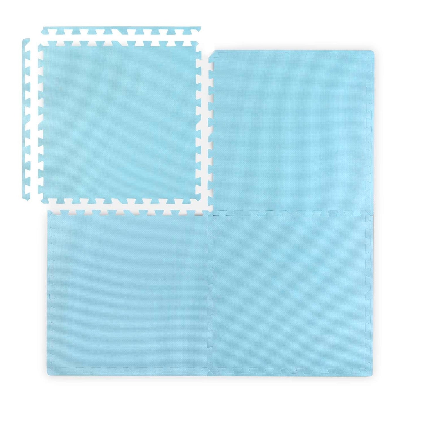 Large foam mat, puzzle 4 pcs blue