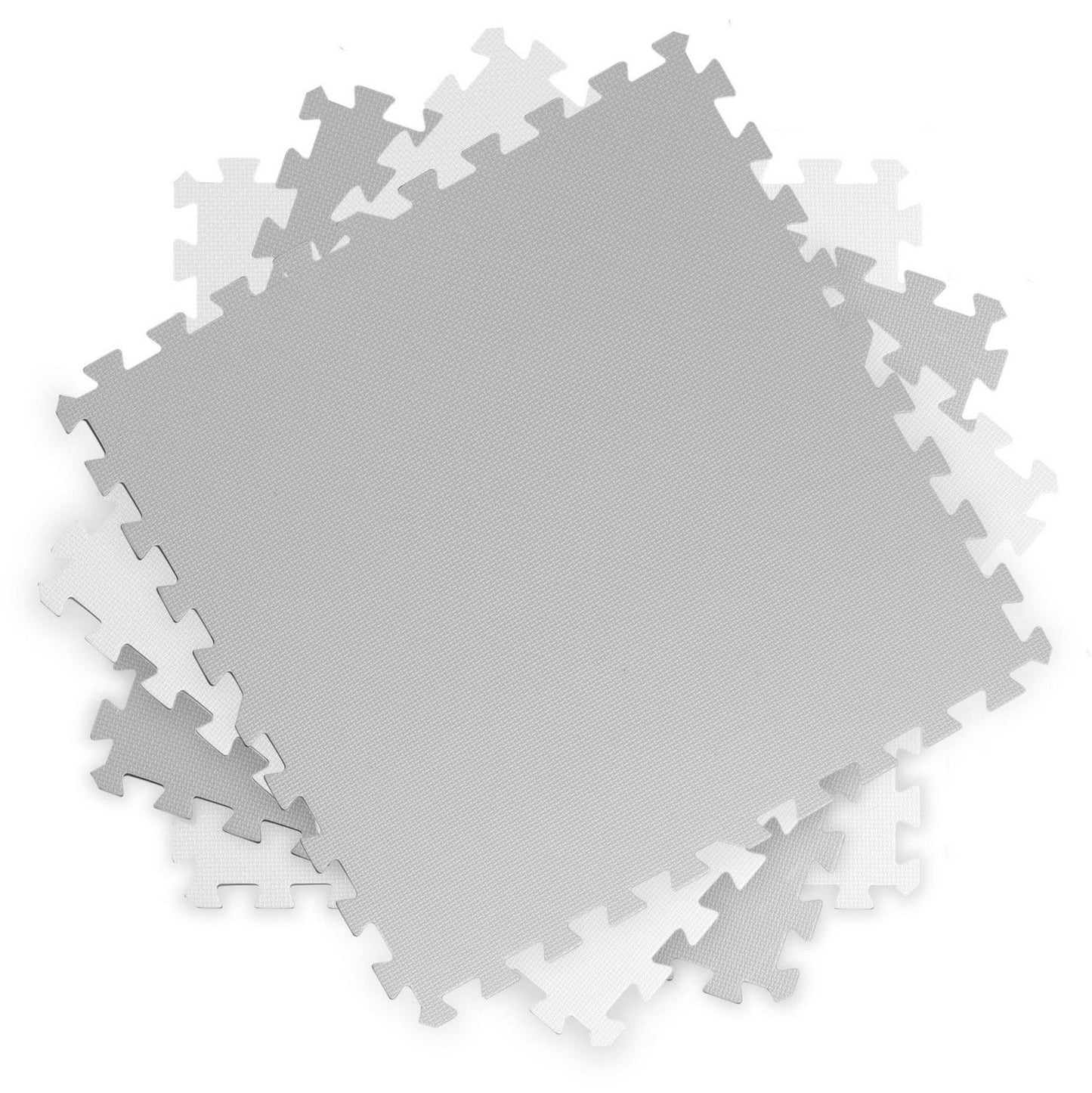 Large foam mat, puzzle 4 pcs white and grey