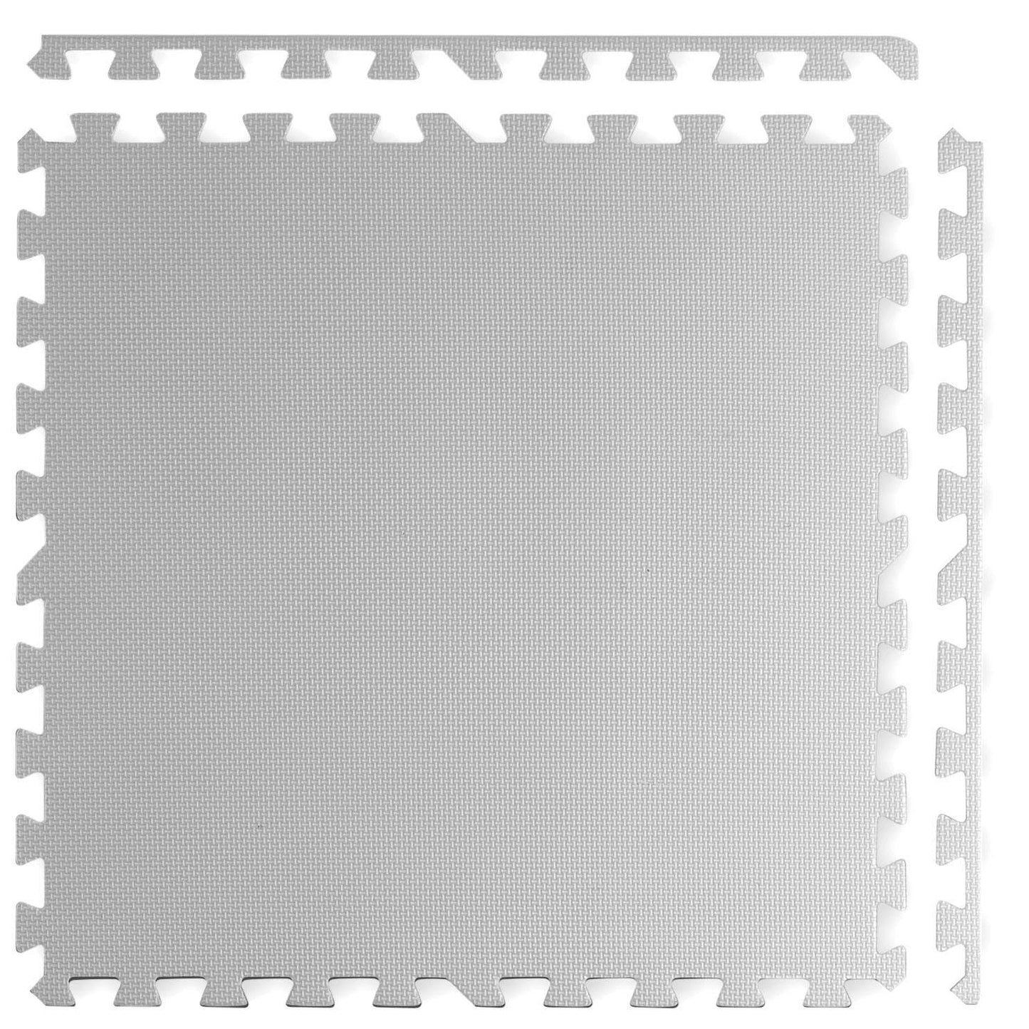 Large foam mat, puzzle 4 pcs white and grey