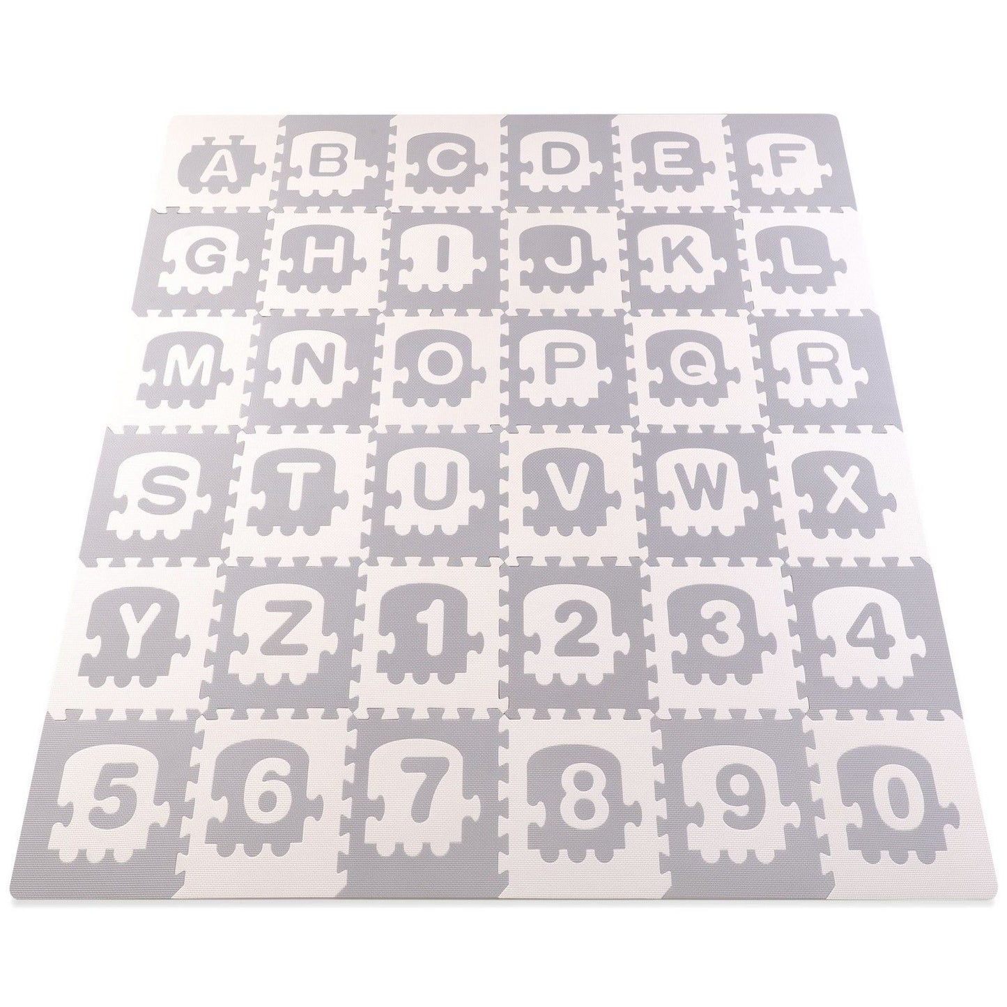 Large foam mat, puzzle, train, letters 36 pcs
