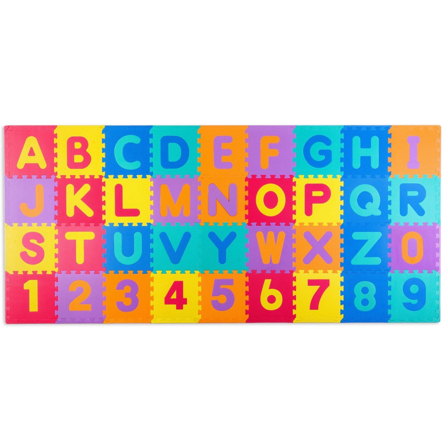 Large foam mat, puzzle with colorful letters, 36 pieces