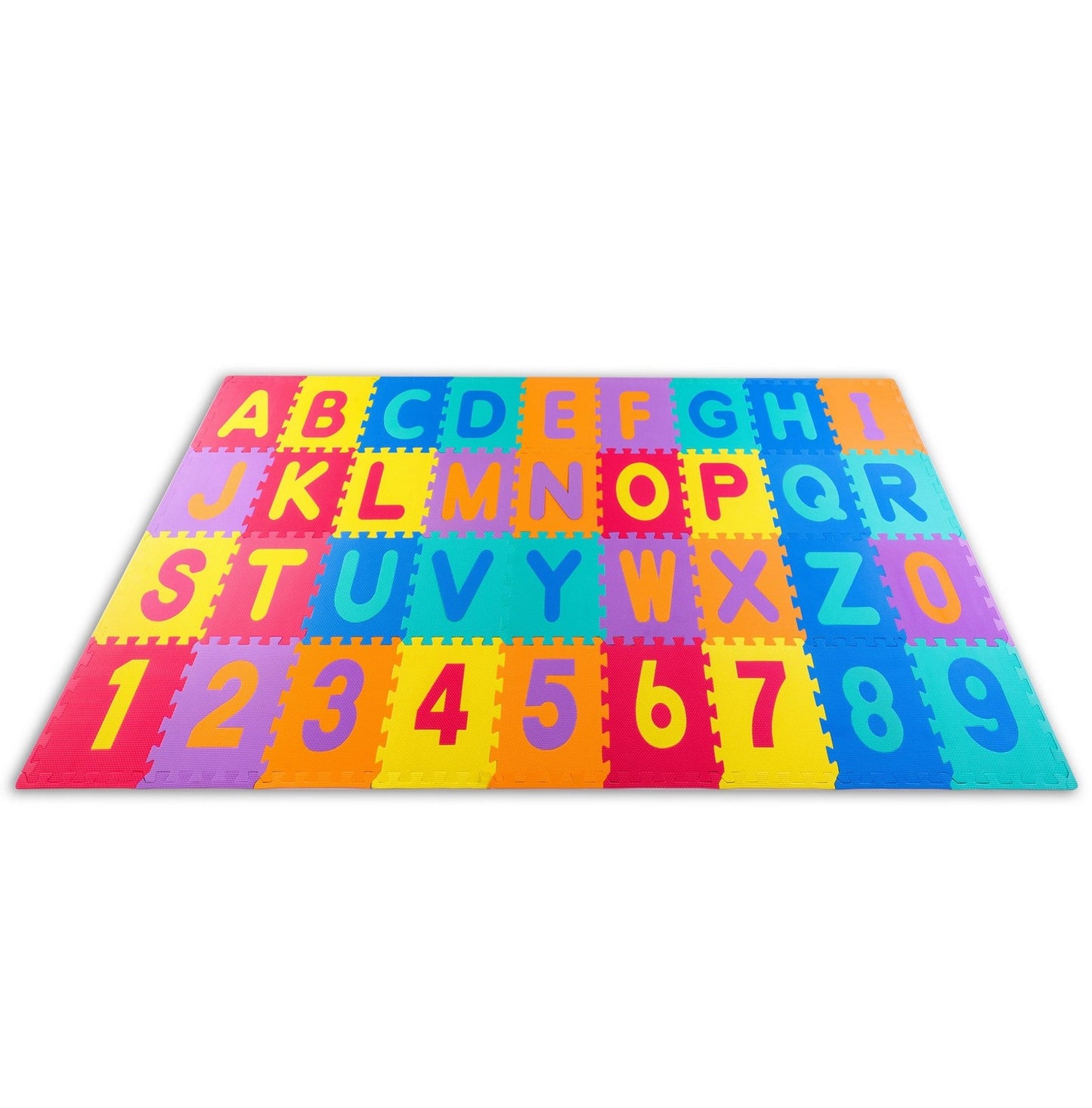 Large foam mat, puzzle with colorful letters, 36 pieces