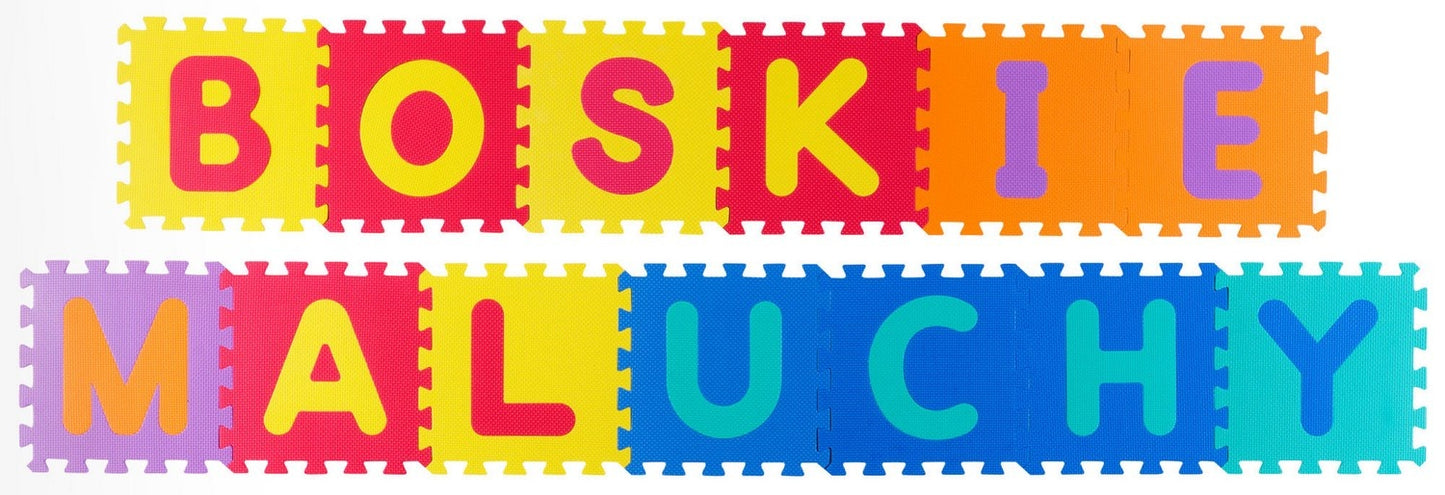Large foam mat, puzzle with colorful letters, 36 pieces