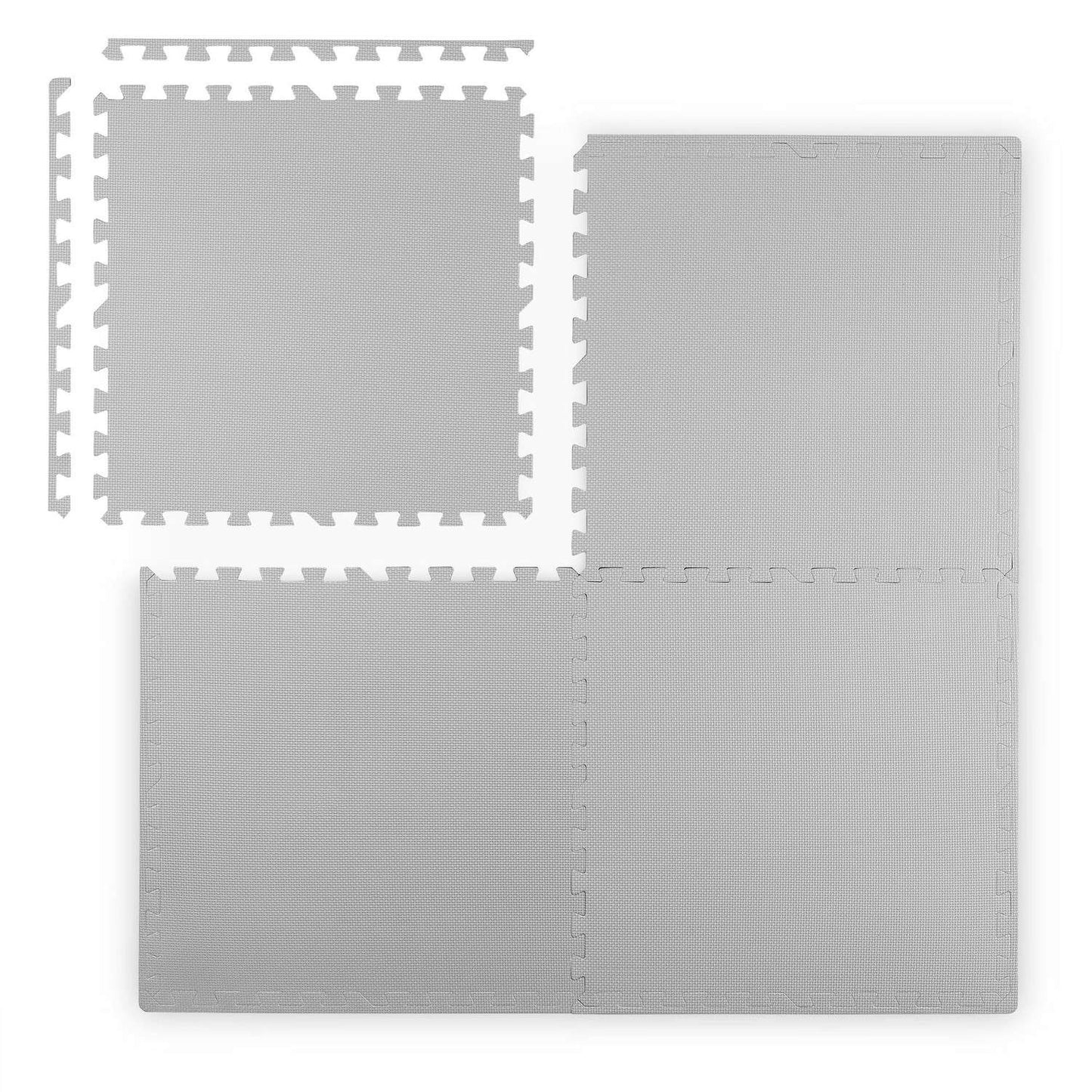Large foam puzzle mat Ricokids 60x60 cm 4 pcs. gray