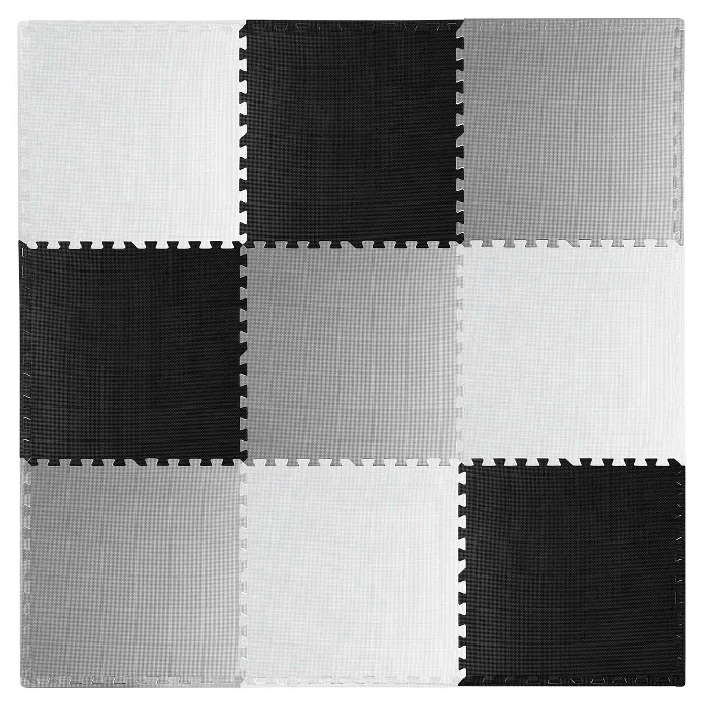 Large foam puzzle mat checkerboard Ricokids 180x180cm 9pcs