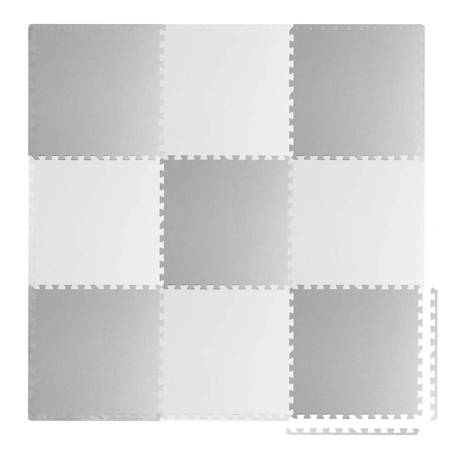 Large foam puzzle mat white-gray Ricokids 180x180cm 9pcs