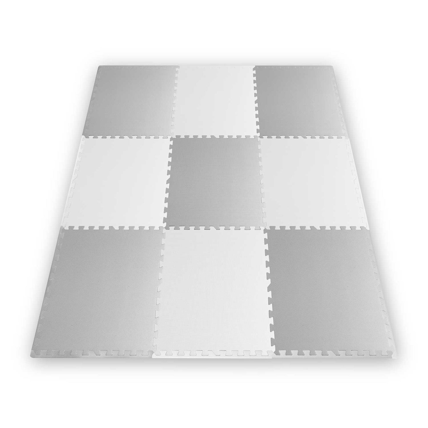 Large foam puzzle mat white-gray Ricokids 180x180cm 9pcs