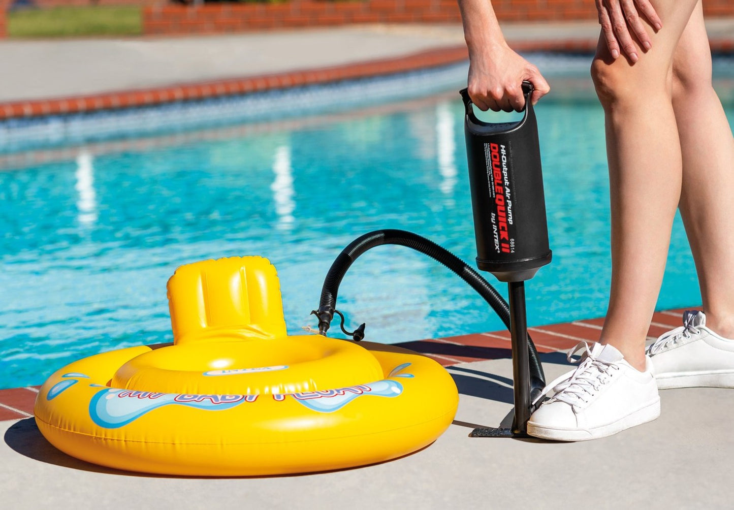 Large hand pump for pool mat DOUBLE QUICK II intex 68614