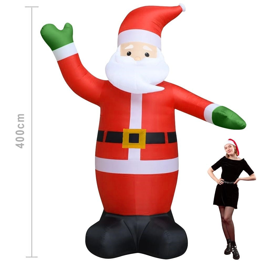 Large inflatable Santa Claus with LED lighting