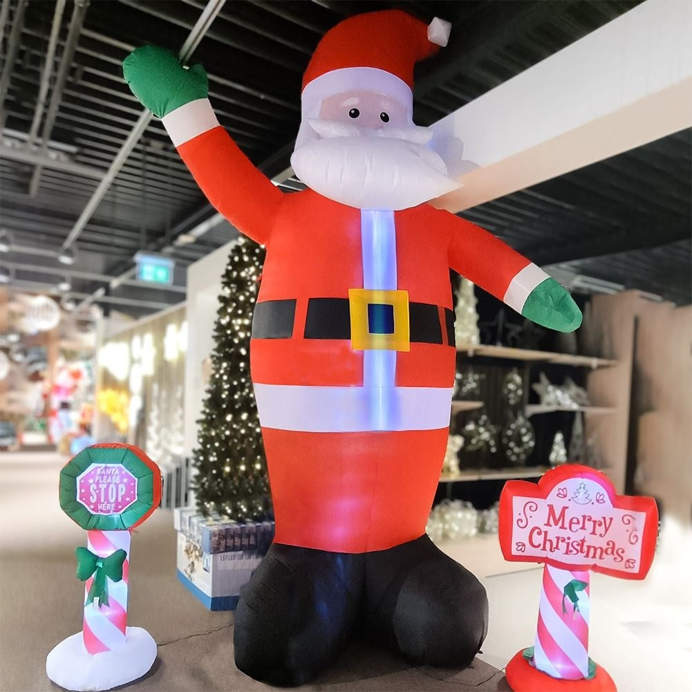 Large inflatable Santa Claus with LED lighting