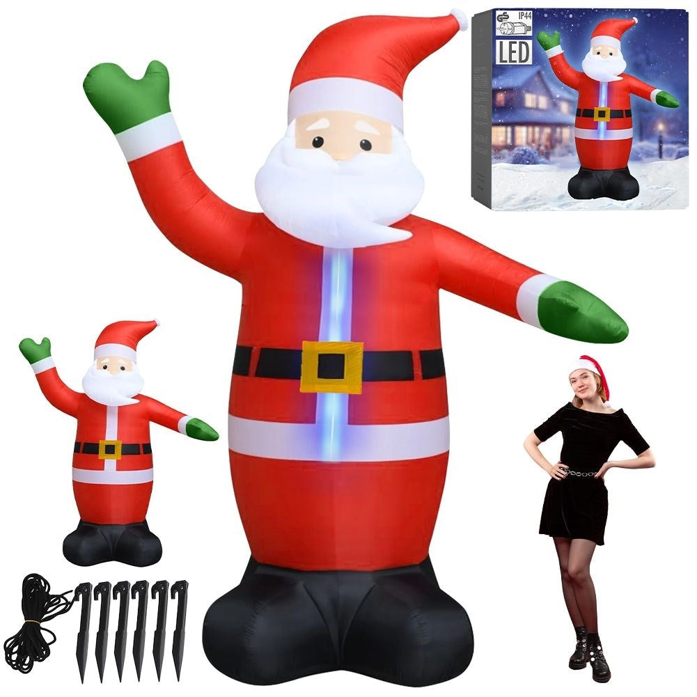 Large inflatable Santa Claus with LED lighting