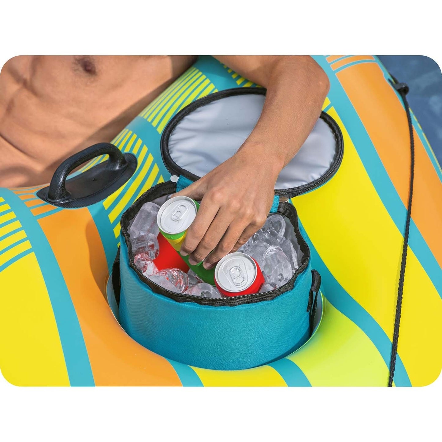 Large inflatable ring + Bestway 43398 cooling bag