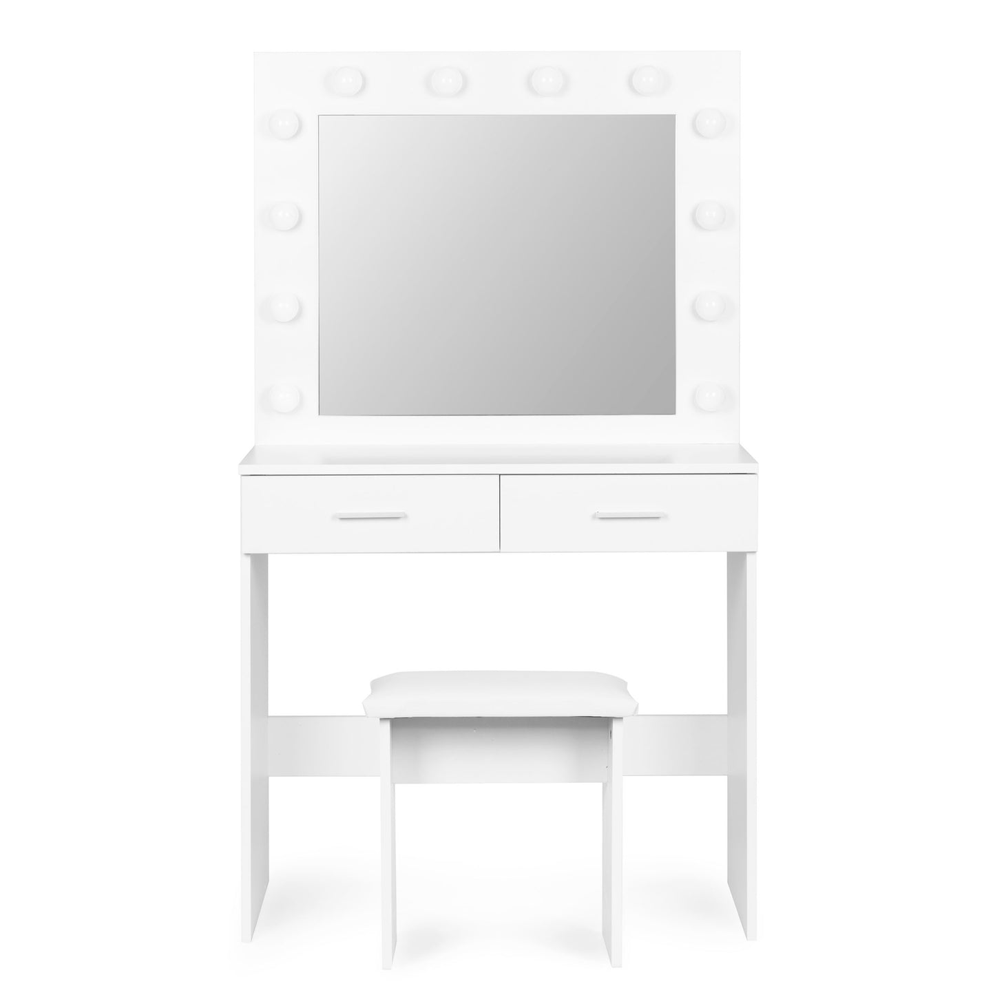 Large modern cosmetic dressing table, mirror lighting