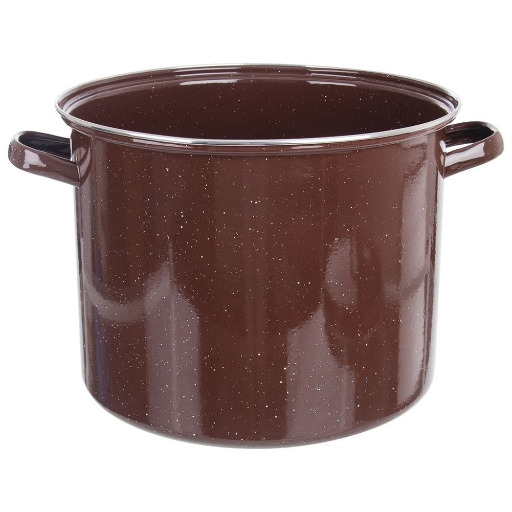 Large pan in enamelled steel, 20L, for all stoves