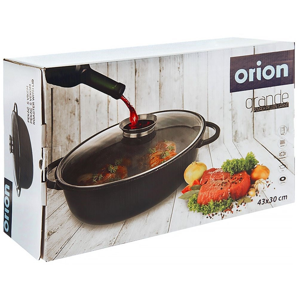 Large pot 8L with heat-resistant glass lid and non-stick