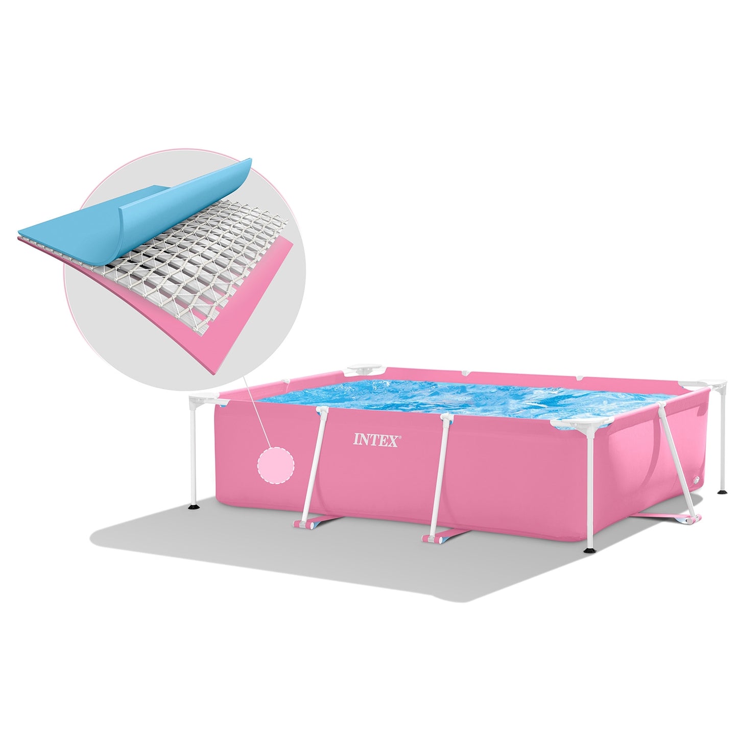 Large rectangular frame garden pool 220 x 150 cm INTEX 28266