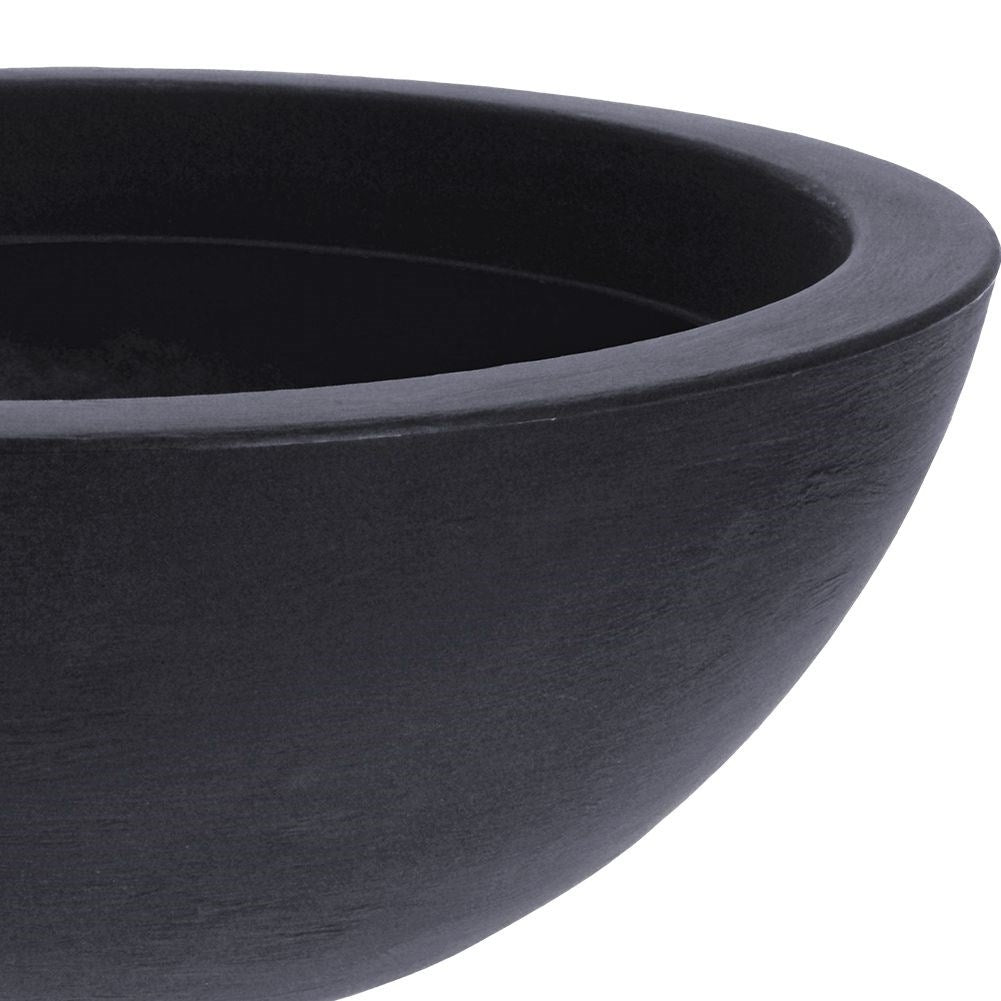 Large round pot, weatherproof stone imitation for outdoor use