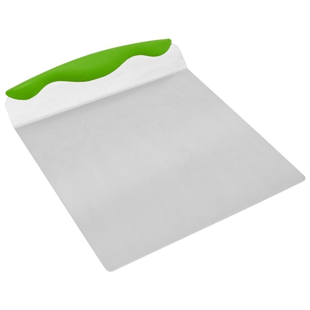Large-scale dough spatula with comfortable silicone handle