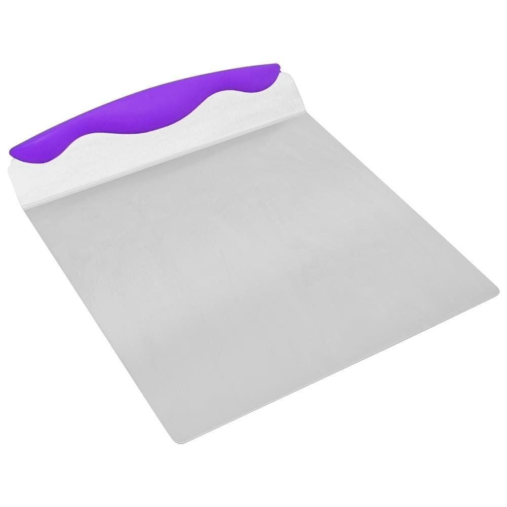 Large-scale dough spatula with comfortable silicone handle