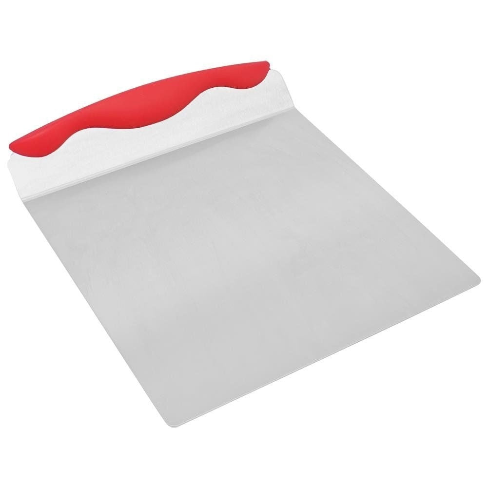 Large-scale dough spatula with comfortable silicone handle
