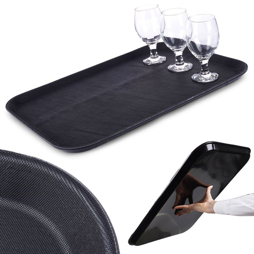 Large serving tray with non-slip and durable surface