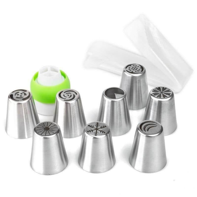 Large set with 8 Russian tulles, triple adapter and plastic bags