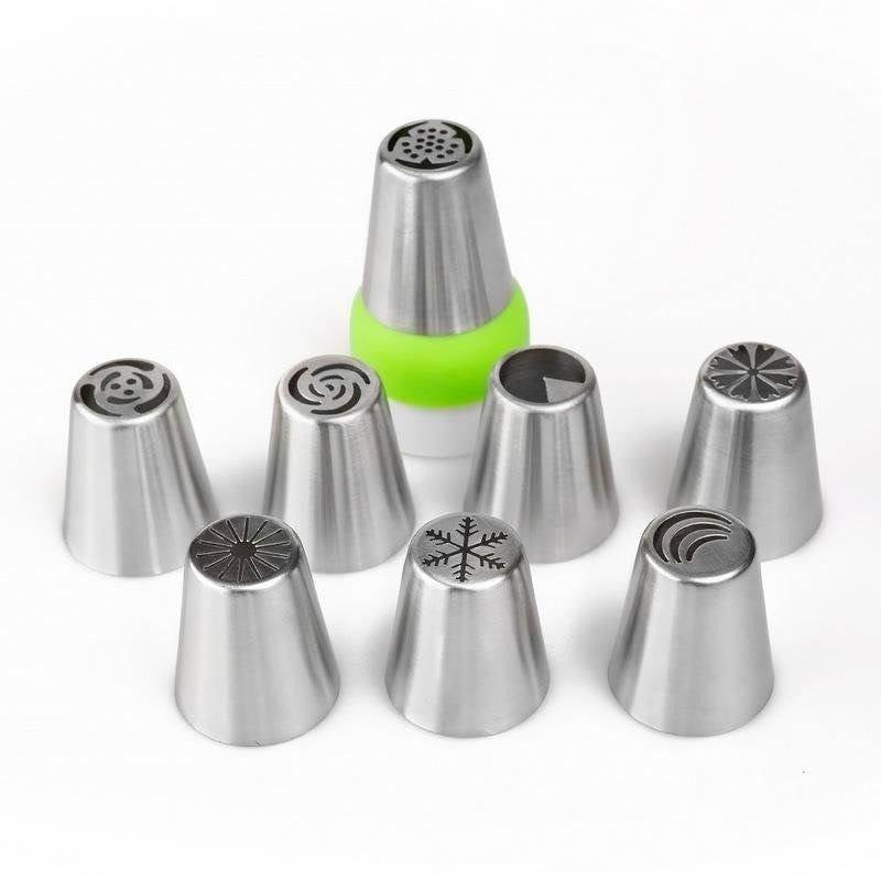 Large set with 8 Russian tulles, triple adapter and plastic bags