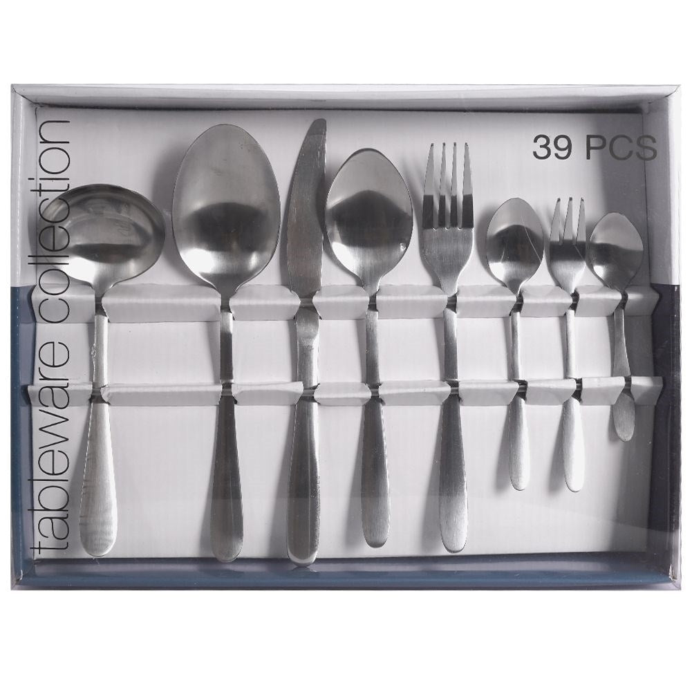 Large silverware set 39 pieces for 6 people