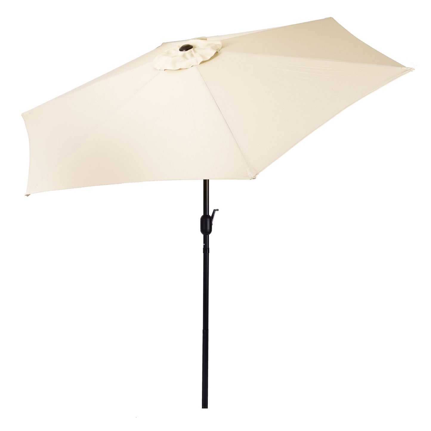 Large slanted broken garden umbrella with a crank, 6 ribs, beige 270 cm