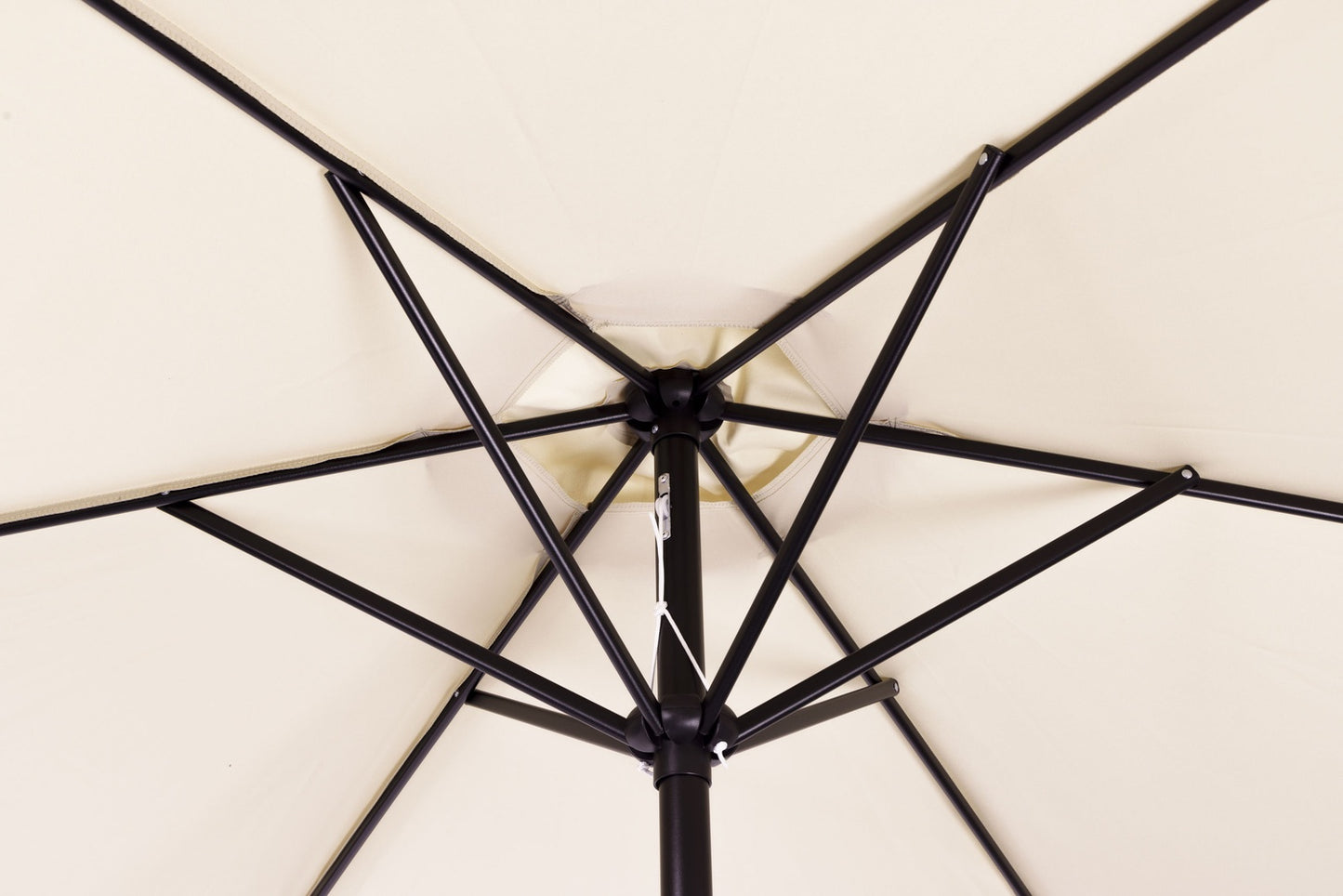 Large slanted broken garden umbrella with a crank, 6 ribs, beige 270 cm