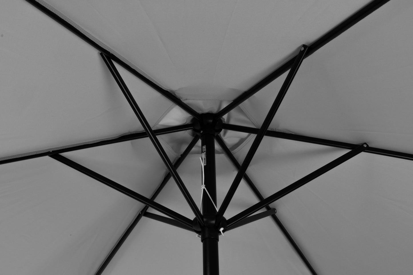 Large slanted broken garden umbrella with a crank, 6 ribs, gray 270 cm