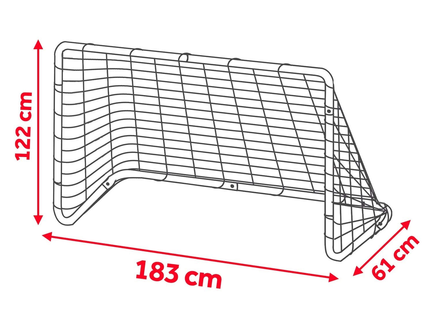 Large soccer goal set of 2 Neo-Sport 183 x 122 x 61 cm