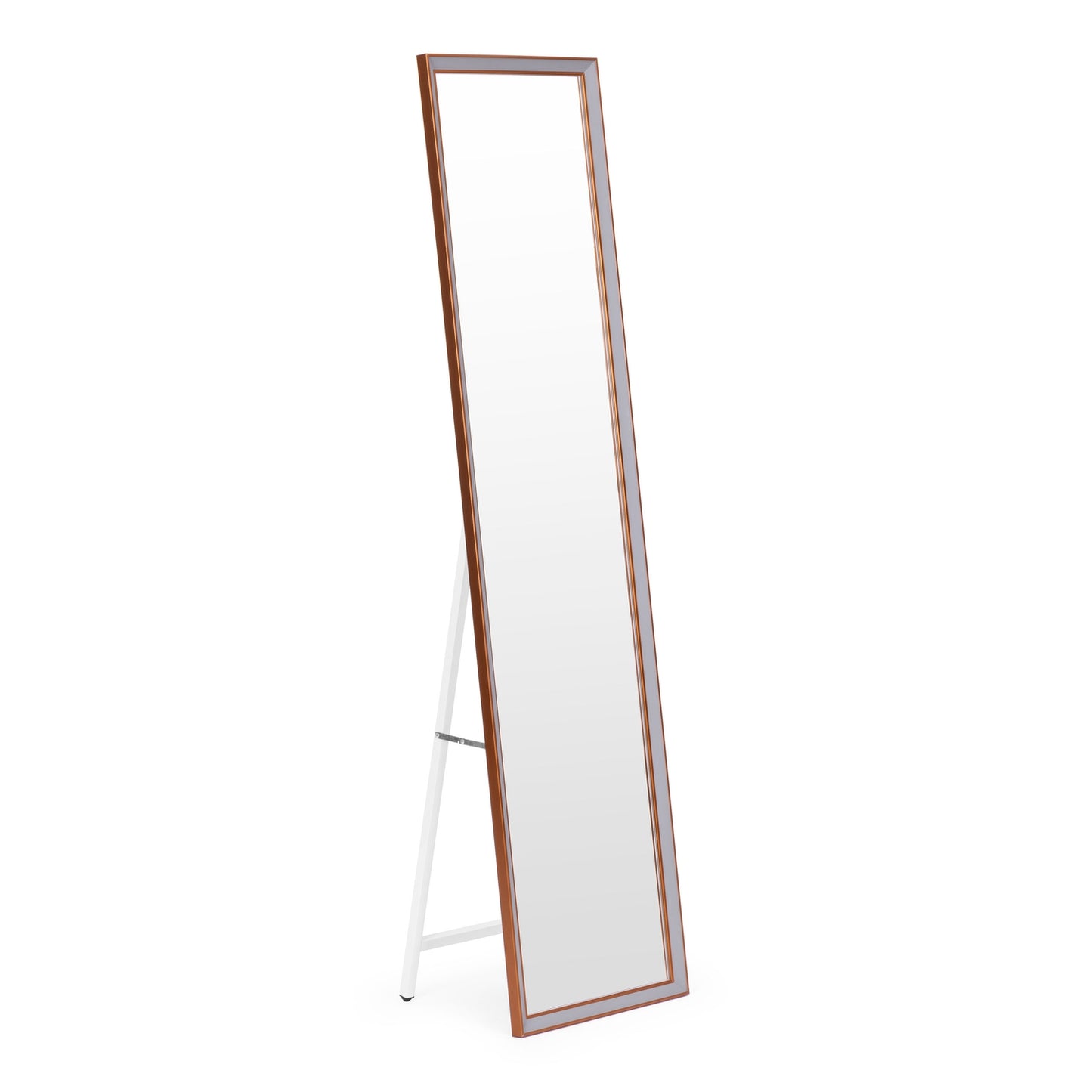 Large standing mirror, 148 cm, aluminum frame, foldable, ModernHome