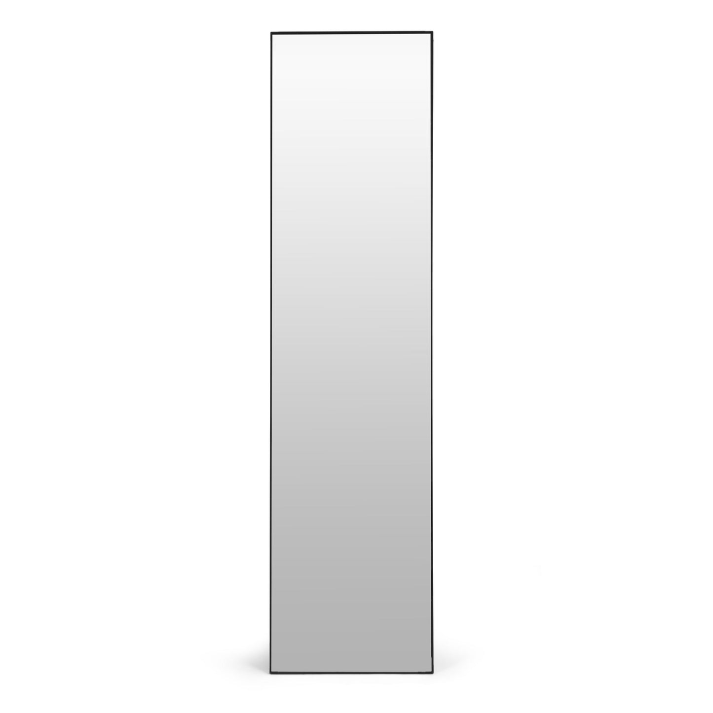 Large standing mirror 159 cm, aluminum, black frame, ModernHome