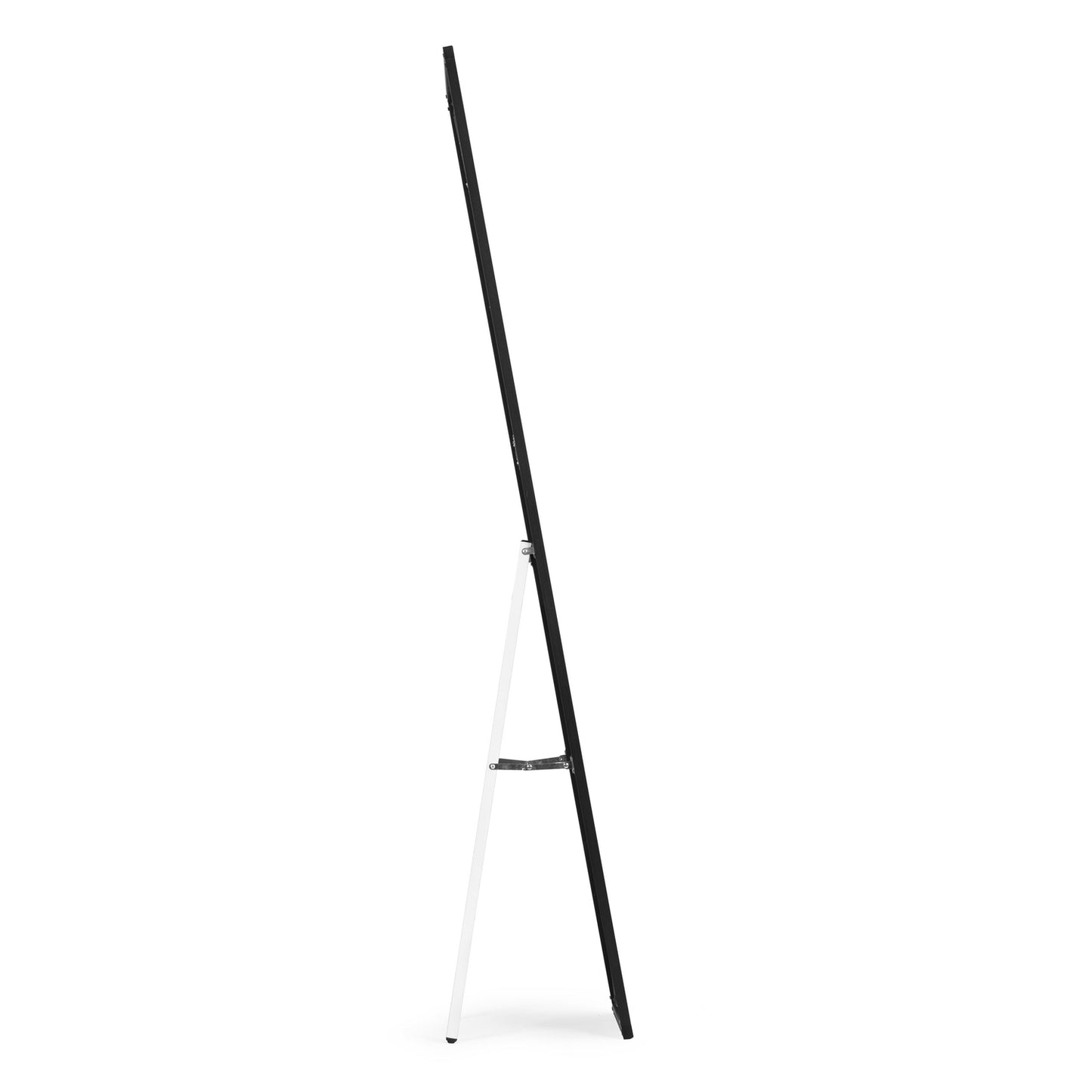 Large standing mirror 159 cm, aluminum, black frame, ModernHome