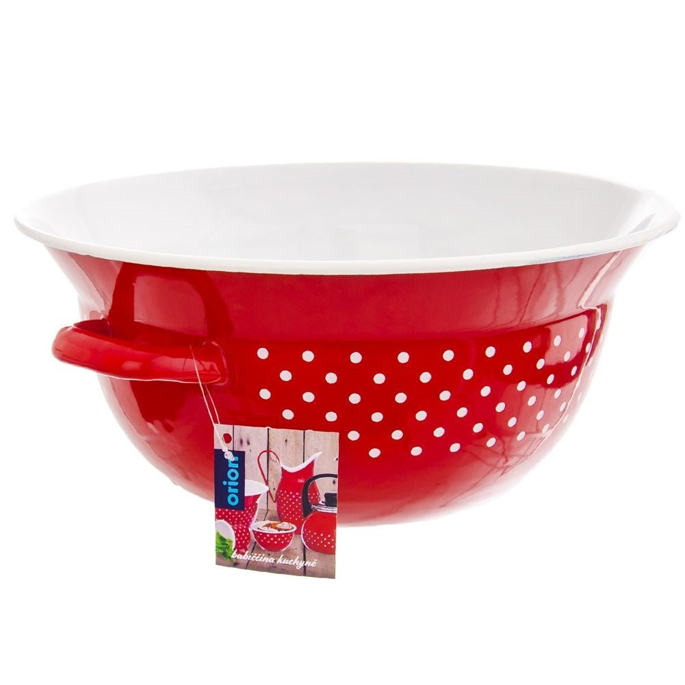 Large traditional bowl 9L with retro style handle