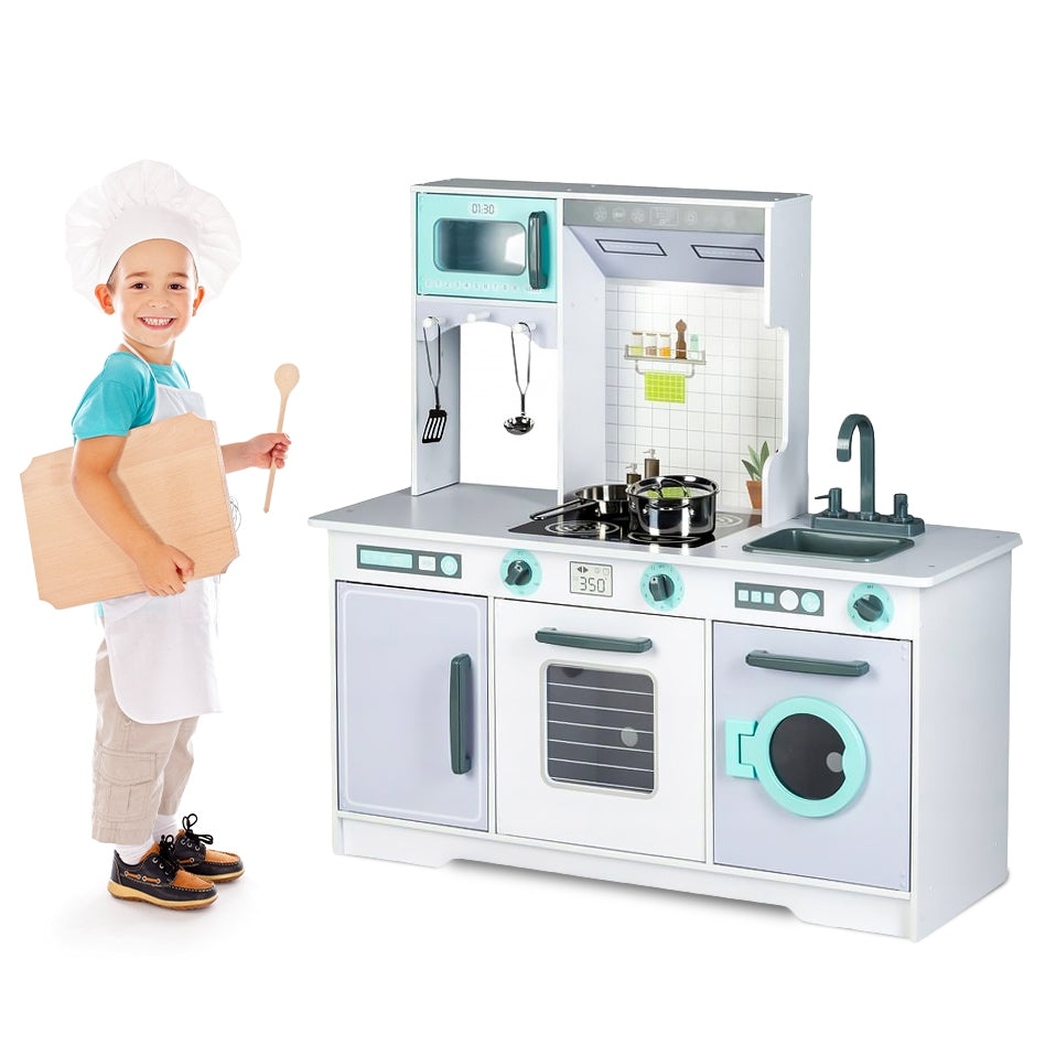 Large wooden children's kitchen with ECOTOYS accessories