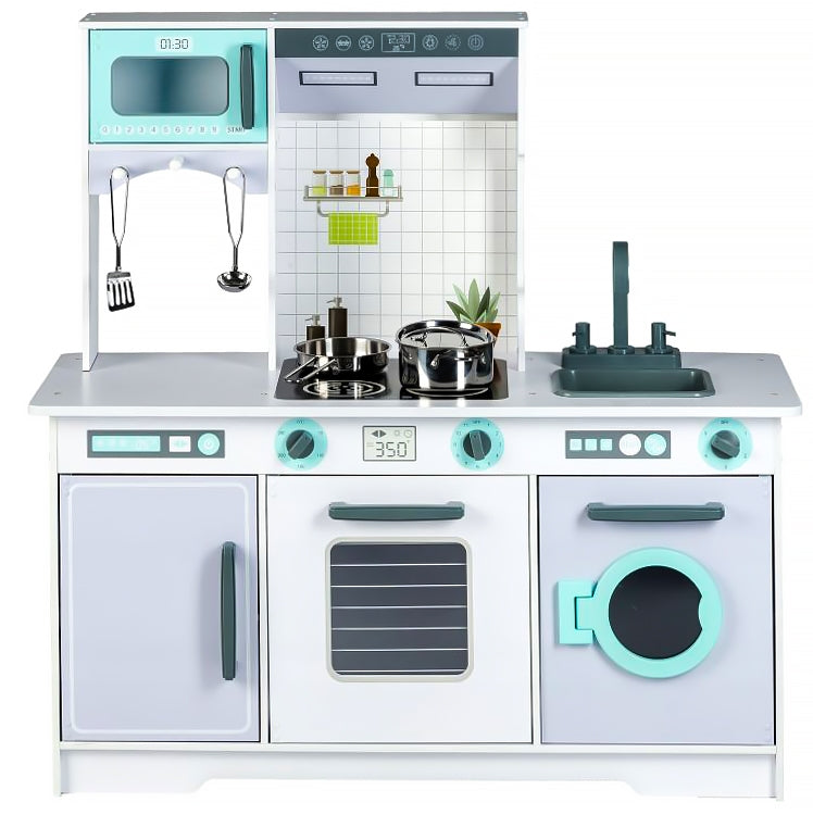 Large wooden children's kitchen with ECOTOYS accessories